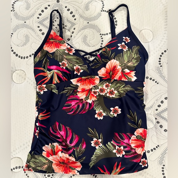 Kona Sol Tropical Print Tankini - Picture 1 of 3